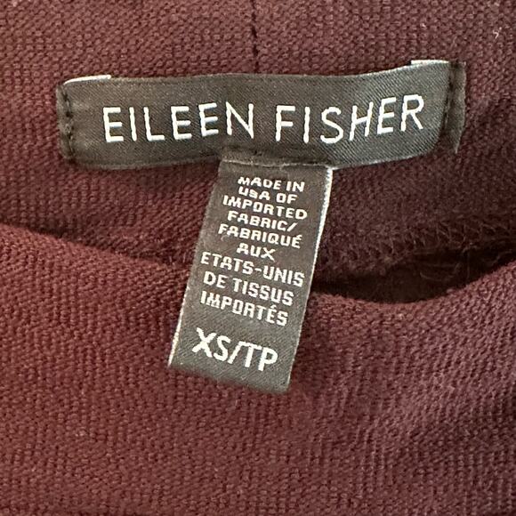 Eileen Fisher Pull on Pants Sz XS eggplant color Washable Stretch Crepe Pant - Picture 3 of 5